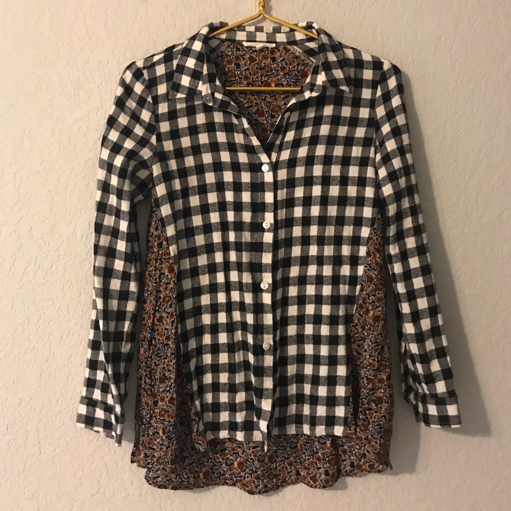 Floral and plaid flannel